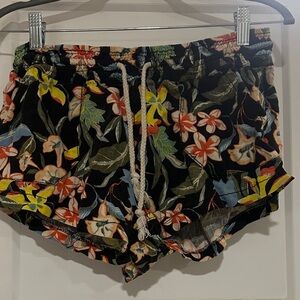 Floral Black Women's Shorts